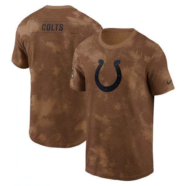 Men's Indianapolis Colts 2023 Brown Salute To Service Sideline T-Shirt